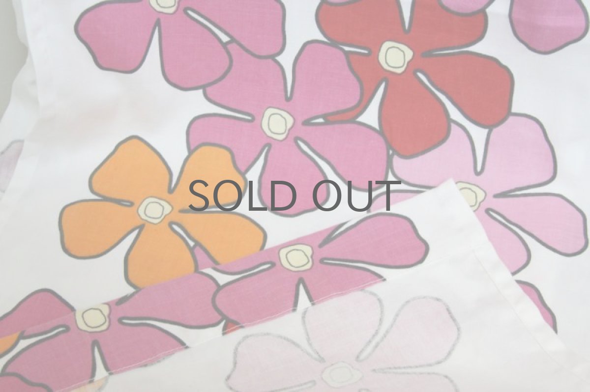 画像3: 北欧ヴィンテージファブリック ピンク×レッド (3)