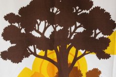 画像3: 北欧ヴィンテージファブリック　大樹と太陽　ファブリック　タペストリー (3)