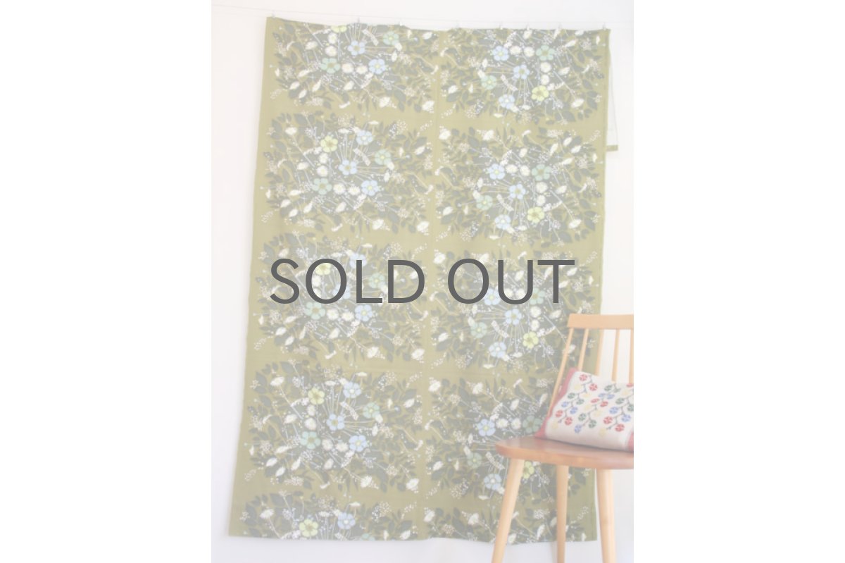 画像2: スウェーデン製/ヴィンテージファブリック BORAS ボロス社製 オリーブグリーン (2)