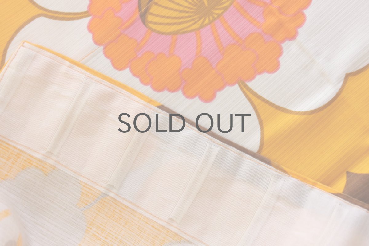 画像5: 北欧ヴィンテージファブリック　オレンジフラワー (5)