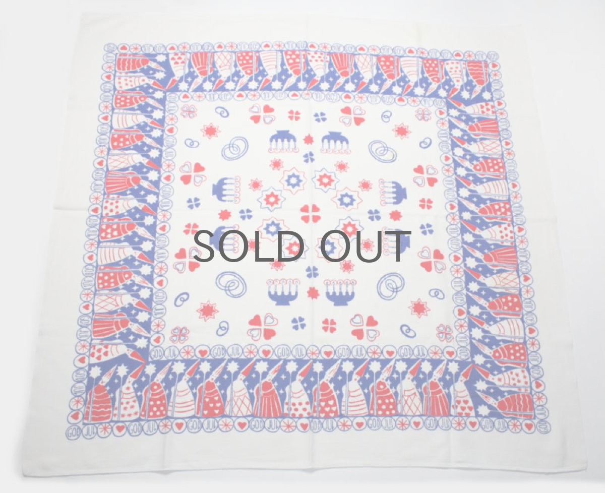 画像2: 北欧ヴィンテージ クリスマスクロス テーブルクロス サンタ (2)