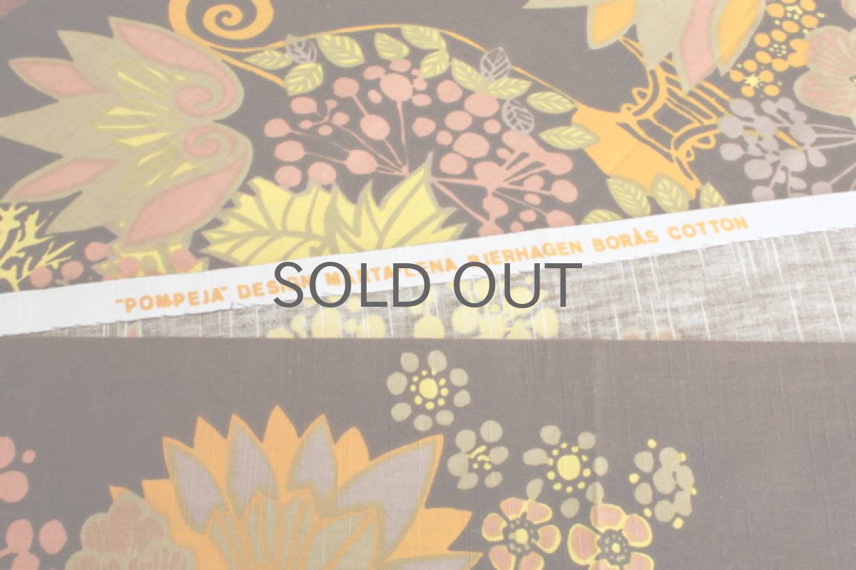 画像3: 北欧ヴィンテージファブリック　BORAS　ブラウン×イエロー (3)