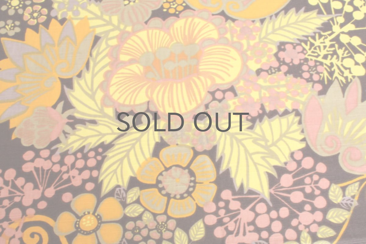 画像4: 北欧ヴィンテージファブリック　BORAS　ブラウン×イエロー (4)