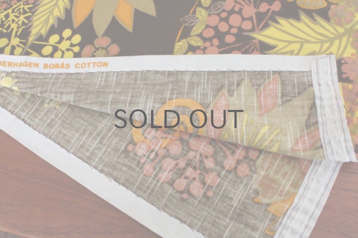 画像5: 北欧ヴィンテージファブリック　BORAS　ブラウン×イエロー (5)