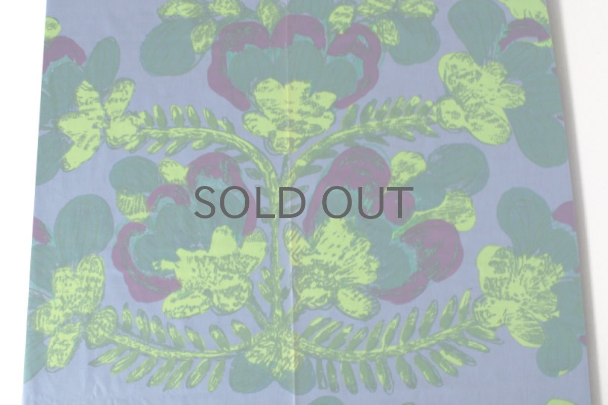 画像2: 北欧ヴィンテージファブリック ブルー×グリーン (2)