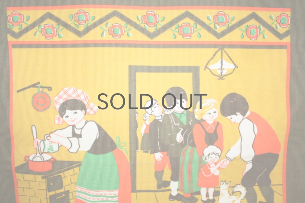 画像2: 北欧雑貨/スウェーデン製/ヴィンテージクロス タペストリー (2)