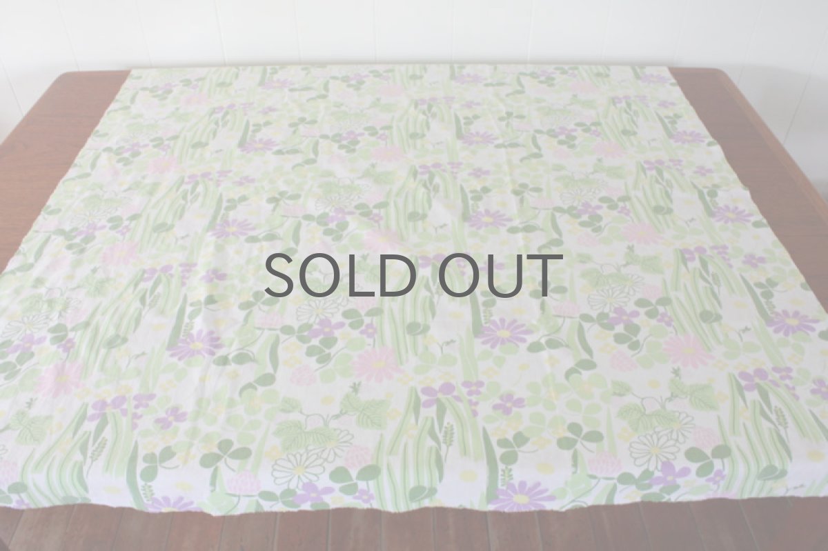 画像2: 北欧雑貨/スウェーデン製/ヴィンテージファブリック 野花 (2)