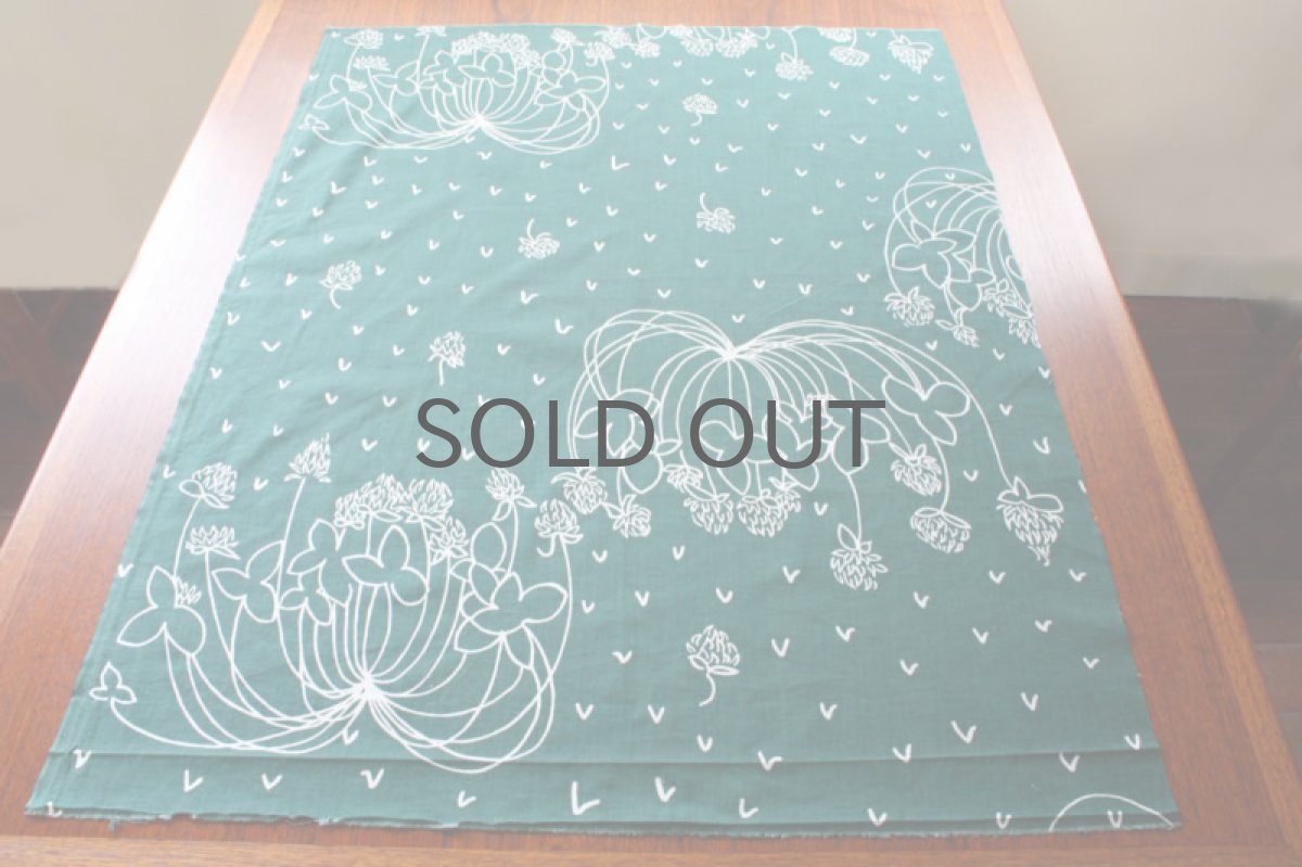 画像2: 北欧雑貨/スウェーデン製/ヴィンテージファブリック シロツメクサ (2)