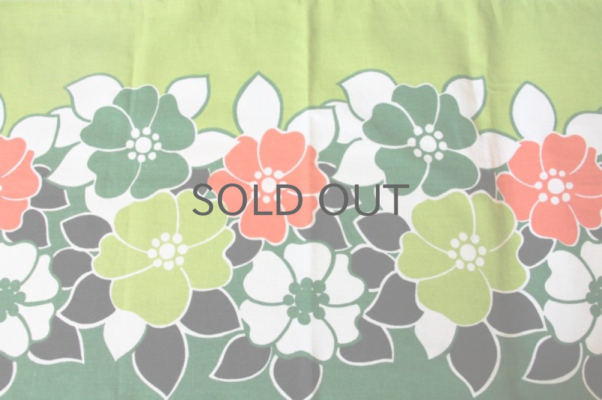 画像3: 北欧雑貨/スウェーデン製/ヴィンテージカフェカーテン グリーン (3)