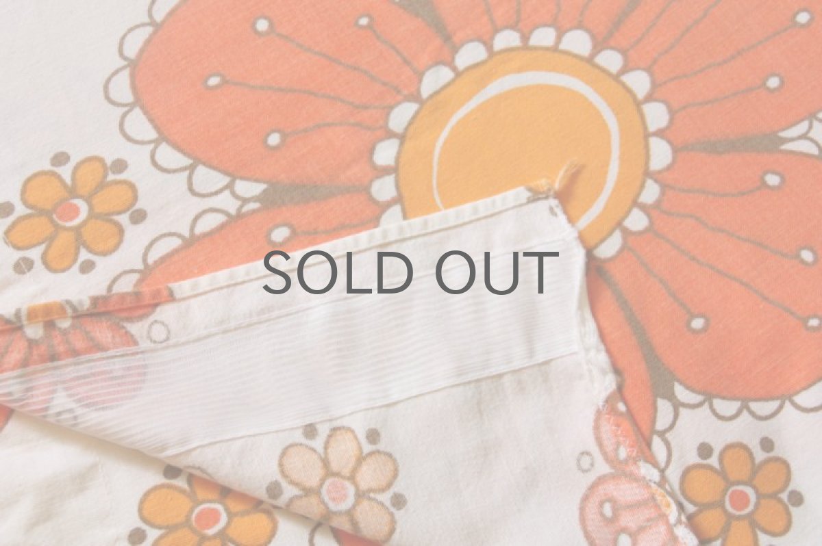 画像3: 北欧雑貨/スウェーデン製/ヴィンテージカフェカーテン オレンジ (3)