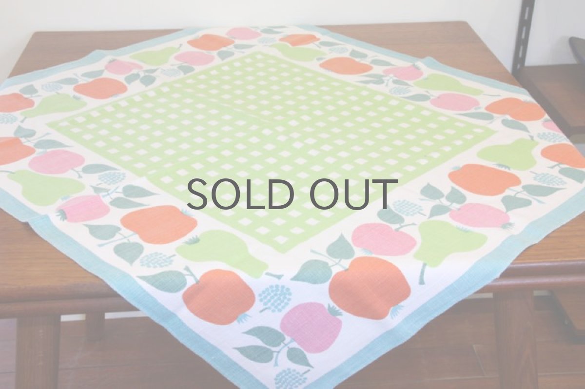 画像2: 北欧ヴィンテージファブリック  テーブルクロス フルーツ マルチカラー (2)
