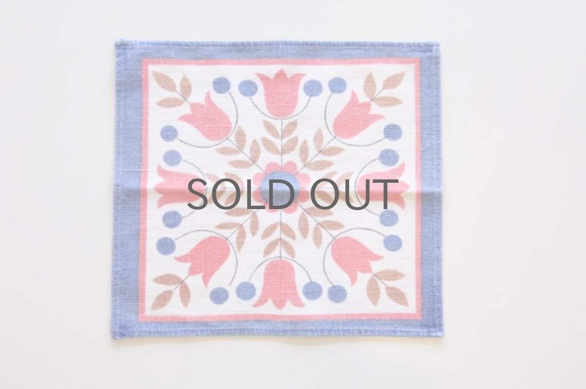 画像2: 北欧ヴィンテージファブリック  小さなクロス レッド&ブルー (2)