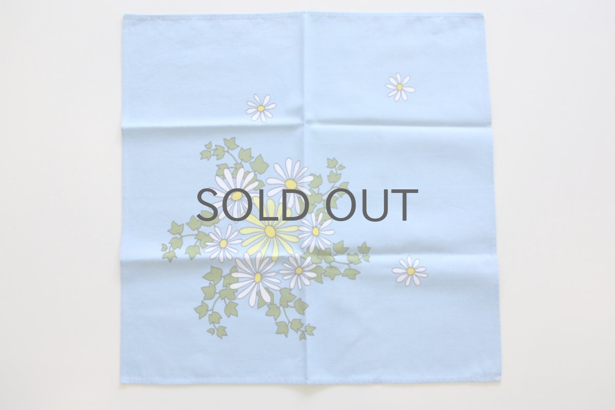 画像2: 北欧ヴィンテージファブリック　　　ディジー　水色 (2)