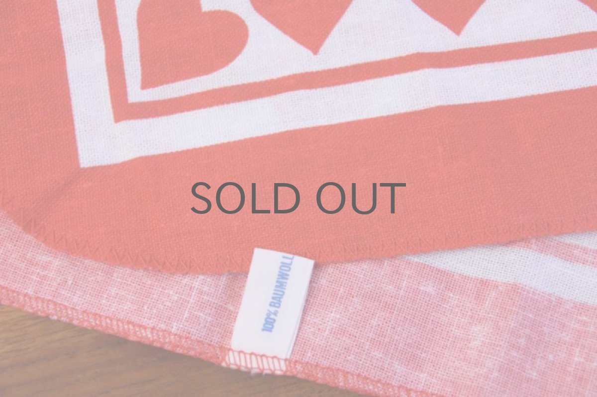 画像3: 北欧デンマークで見つけた　　キッチンタオル（ティータオル）ハート　レッド (3)