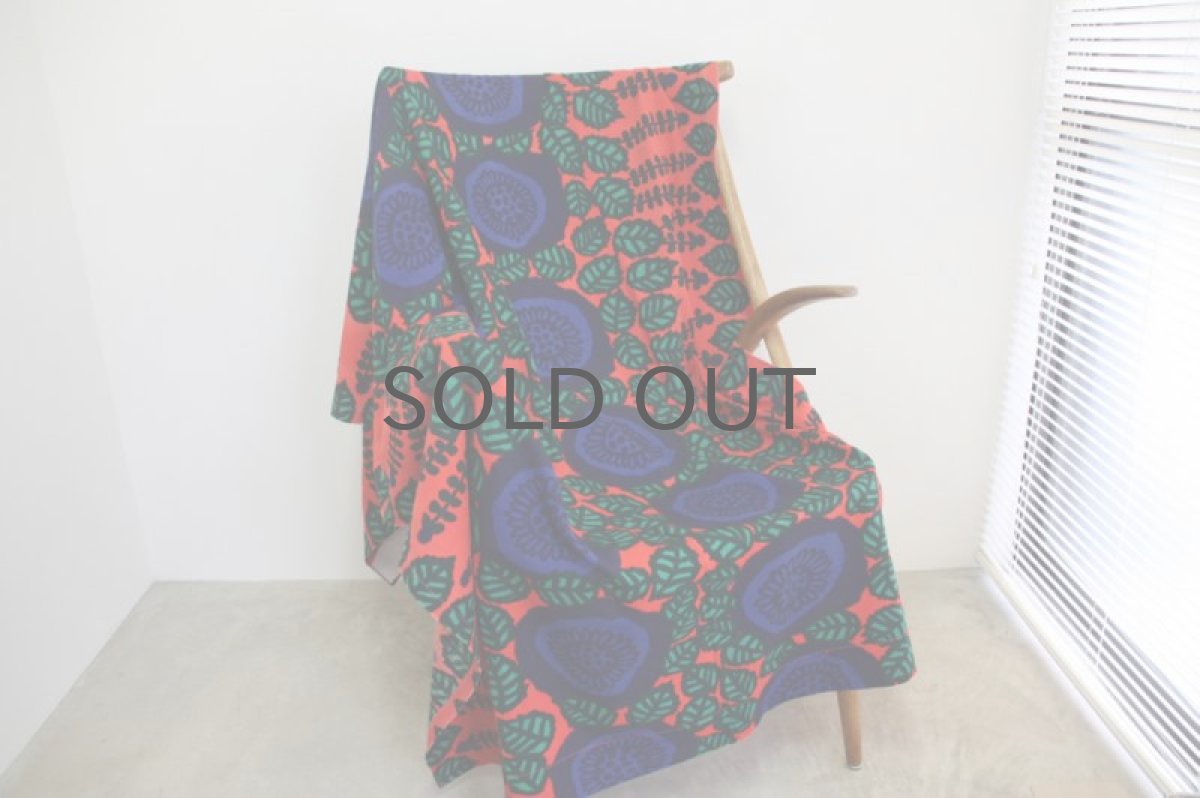 画像3: 北欧ヴィンテージファブリック スウェーデン製 レッド×ブルー花 (3)