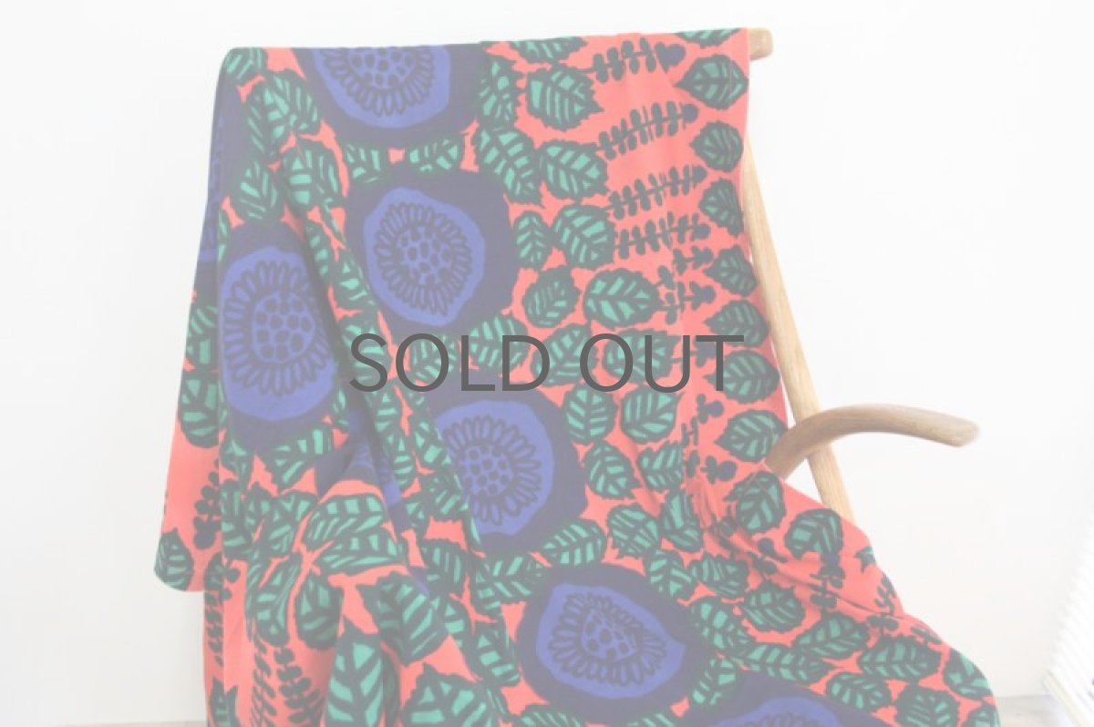 画像5: 北欧ヴィンテージファブリック スウェーデン製 レッド×ブルー花 (5)