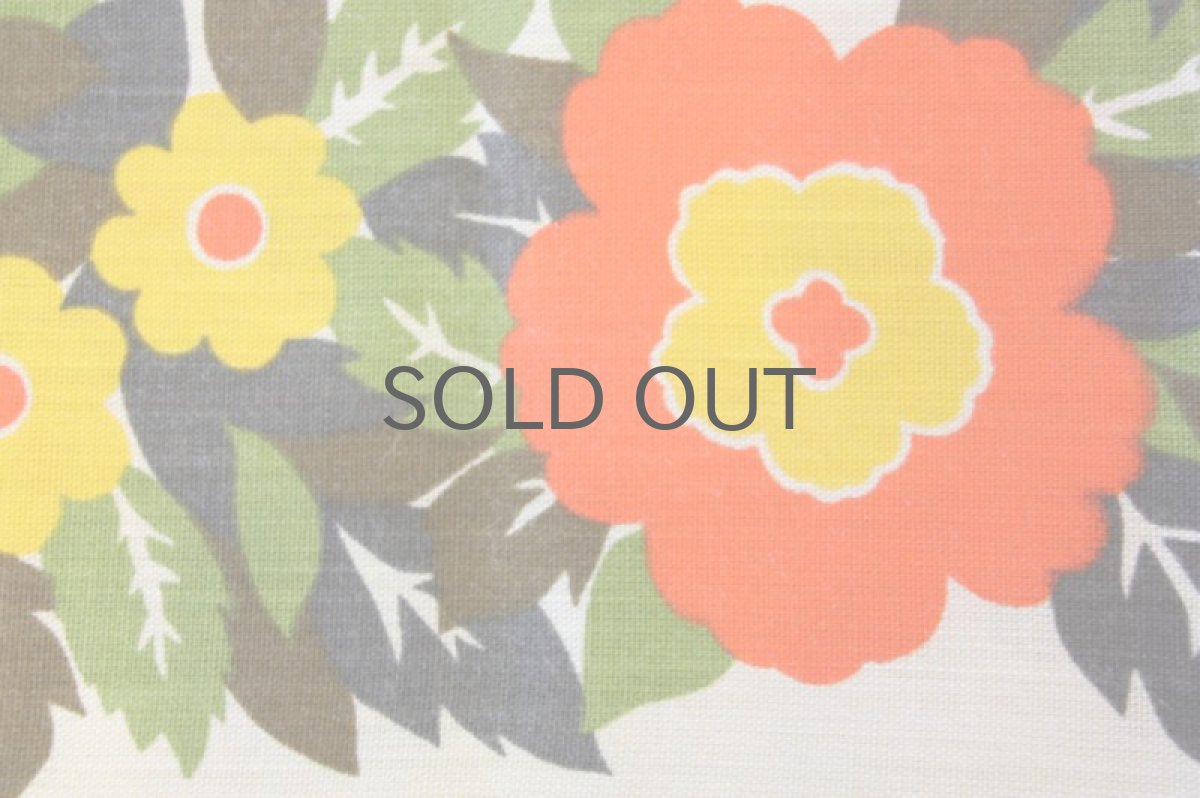 画像3: 北欧雑貨/スウェーデン製/ヴィンテージカフェカーテン オレンジフリンジ (3)