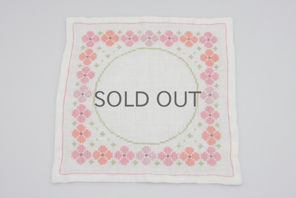 画像2: 北欧雑貨/スウェーデン製/クロスステッチ ピンク/オレンジ (2)