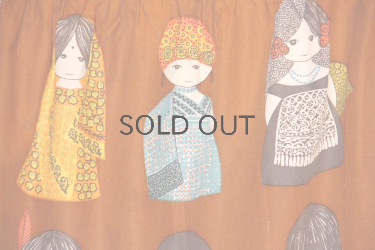 画像2: 北欧雑貨/スウェーデン製ファブリック/エプロン  (2)