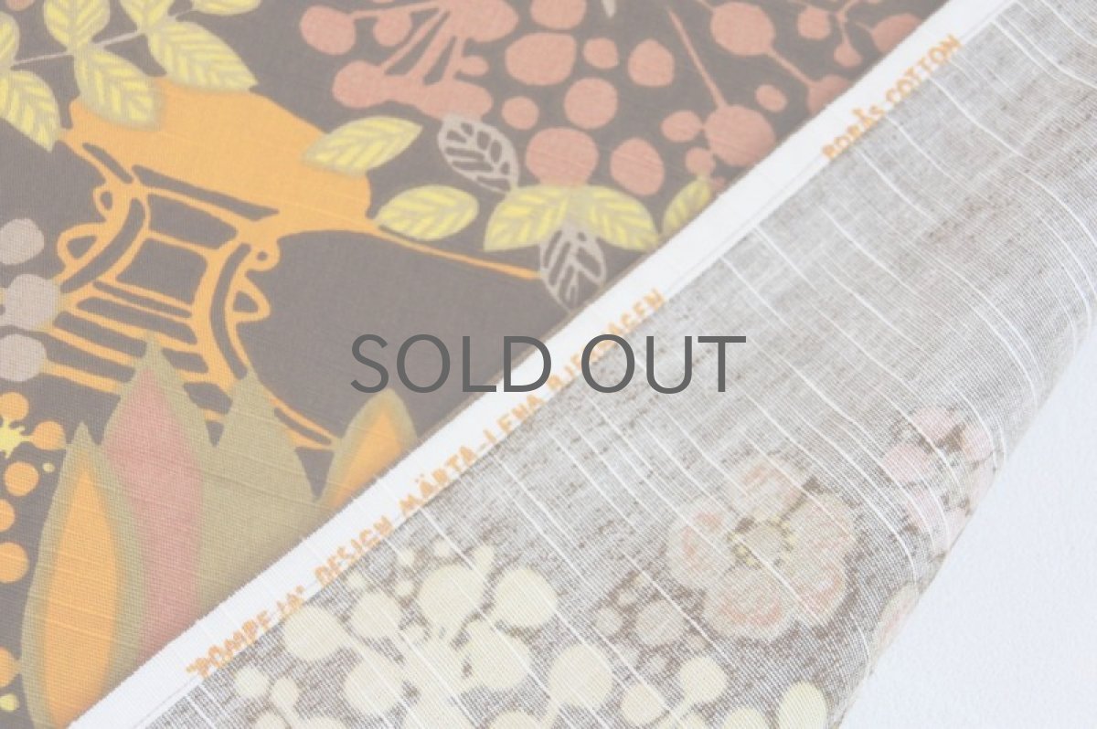 画像5: 北欧ビンテージファブリック/スウェーデン/ヴィンテージファブリック/BORAS /ボロス/ボラス社製/Pompeja/Märta Lena Bjerhagen/イエロー/No.1/200cm (5)