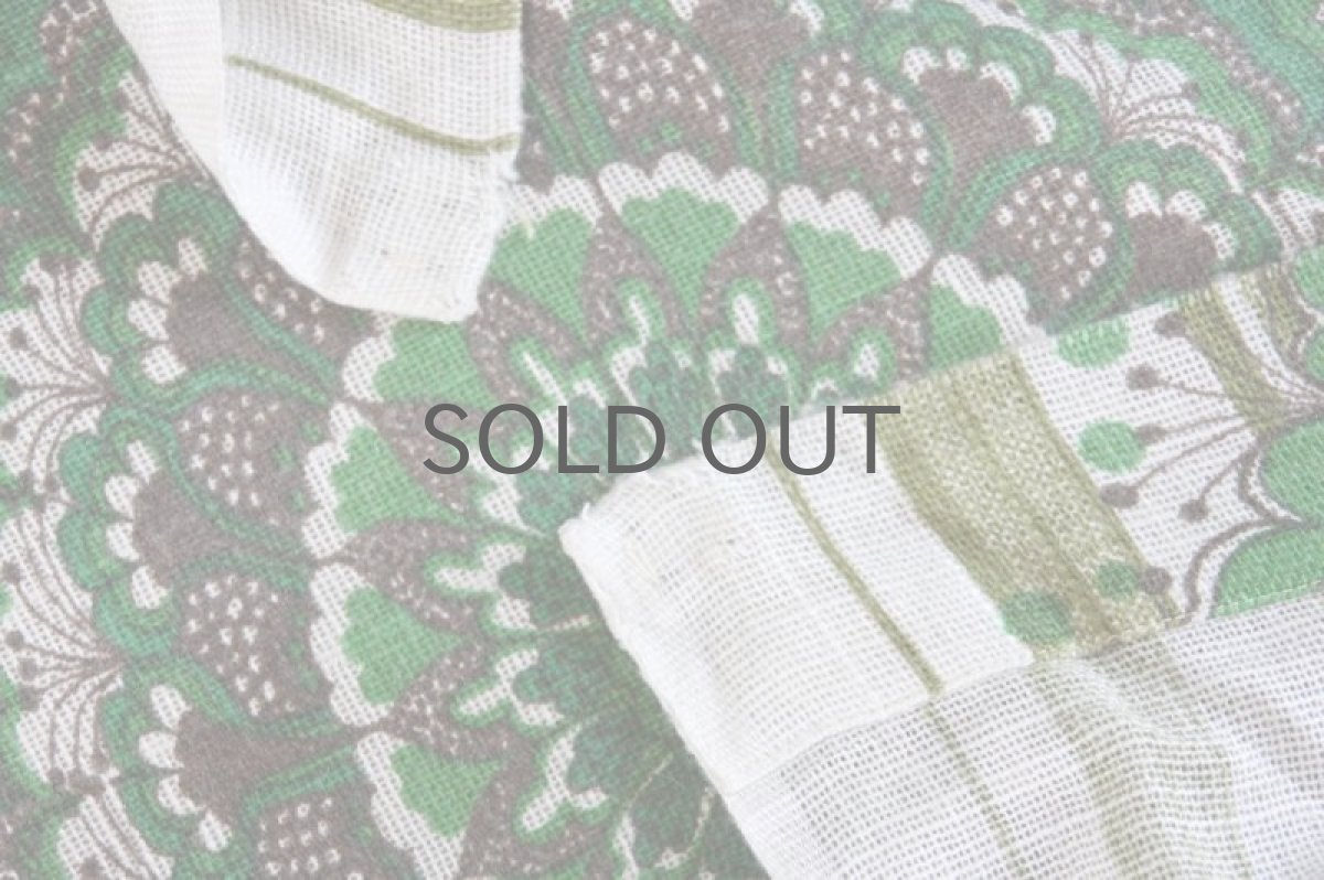 画像4: スウェーデン/ヴィンテージファブリック/カーテン/グリーン/215cm (4)