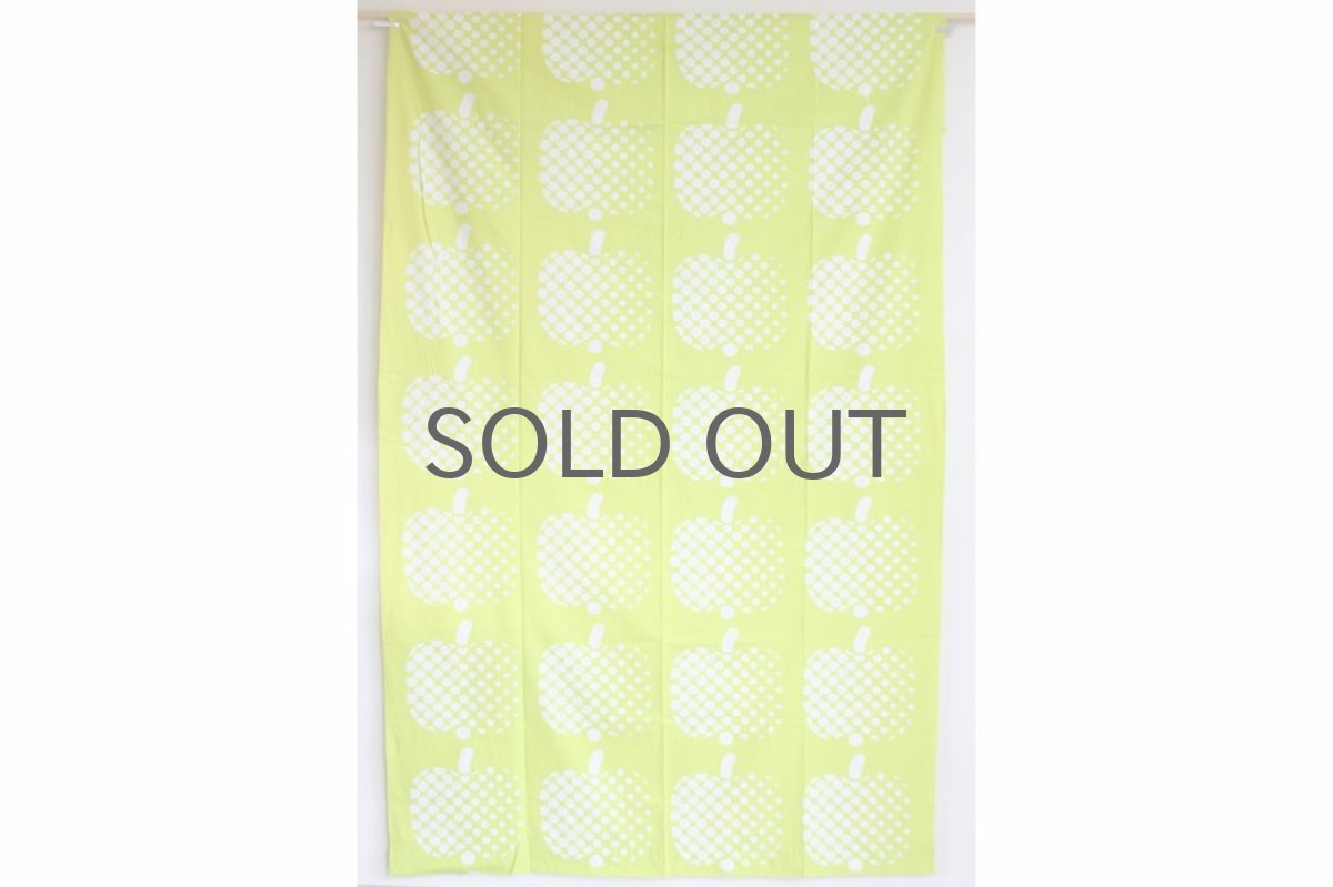 画像2: 北欧ビンテージファブリック/フィンランド/Finlayson/Optinen Omena/グリーンアップル (2)