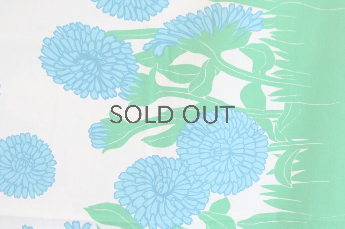 画像3: 北欧ビンテージファブリック/スウェーデン/ブルーダリア (3)