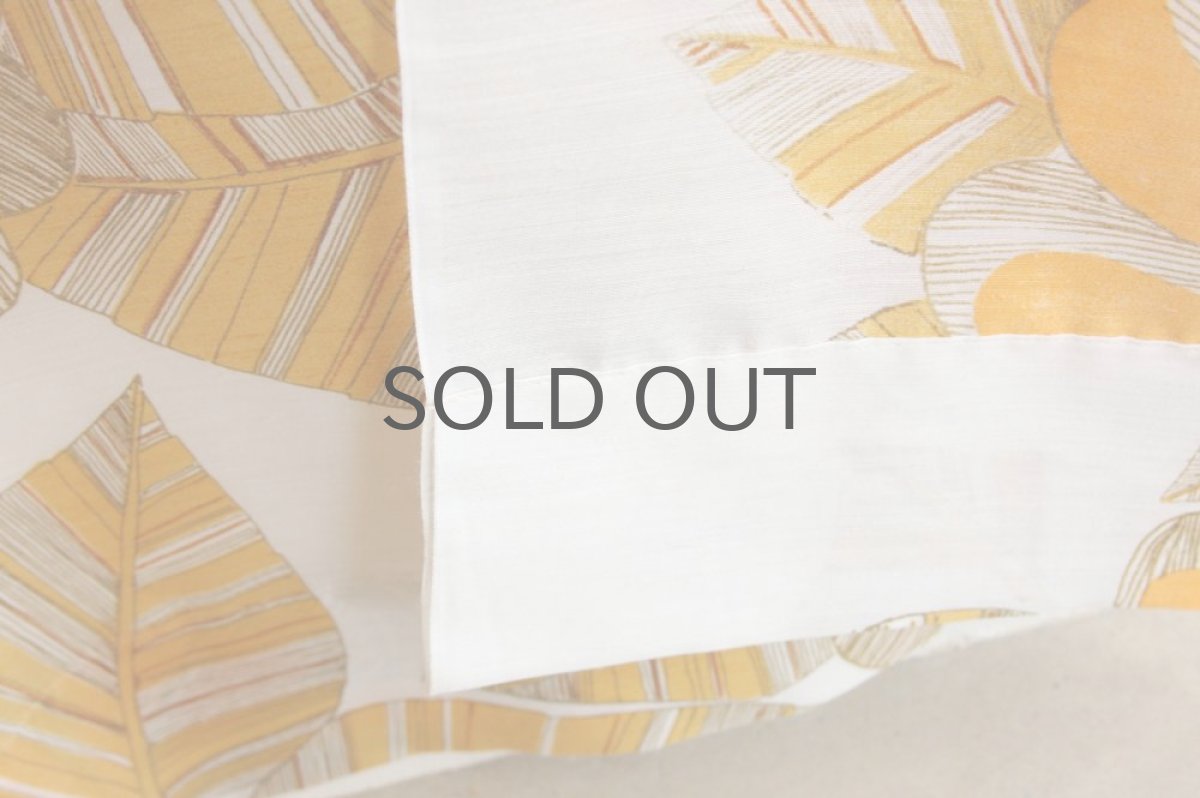 画像5: 北欧ヴィンテージファブリック イエロー大花柄 (5)