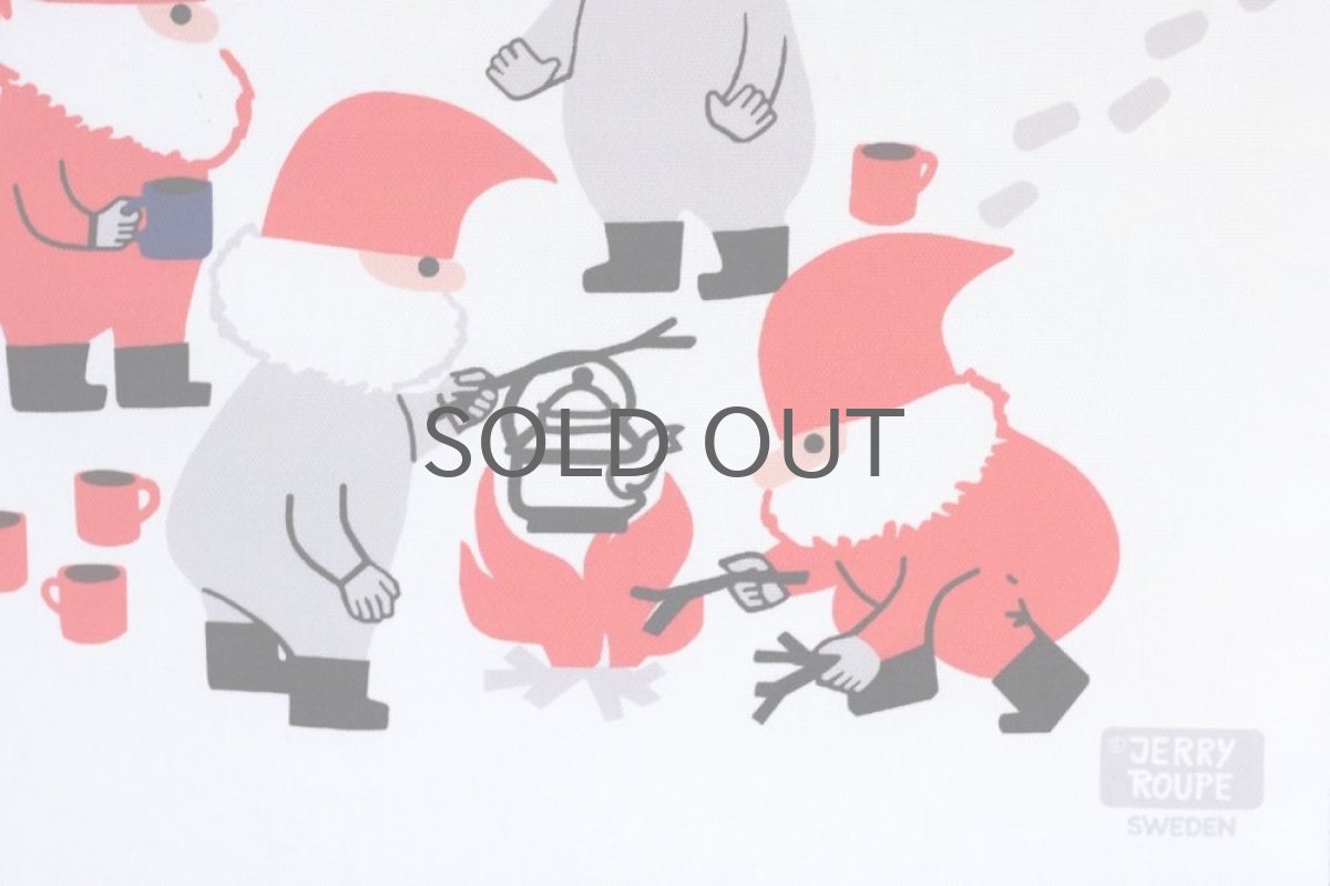 画像2: 北欧クリスマスタペストリー/ジェリー ロウプ/トムテ森のフィーカ/新品 (2)