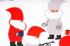 画像4: 北欧クリスマスタペストリー／ジェリー ロウプ／トムテ森のフィーカ/新品 (4)