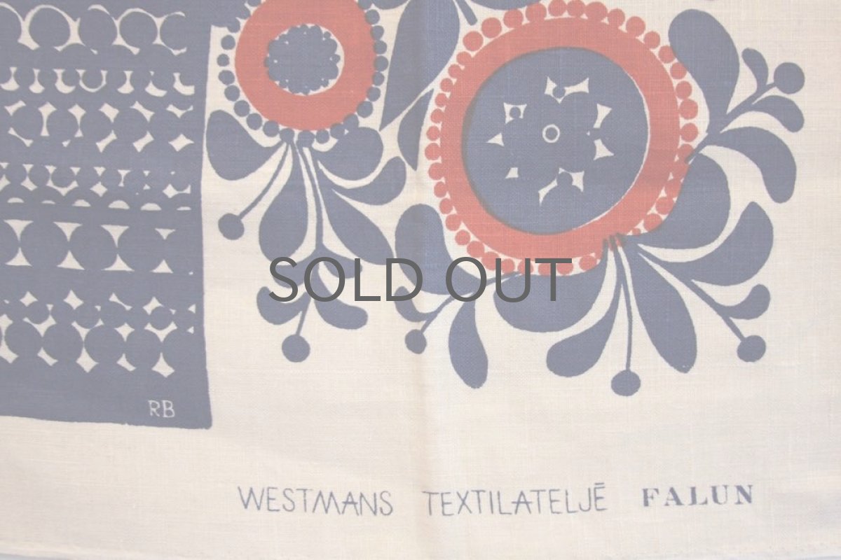 画像3: 北欧雑貨/北欧ヴィンテージファブリック/ リネン/タペストリーフラワー/マリアン ウエストマン (3)