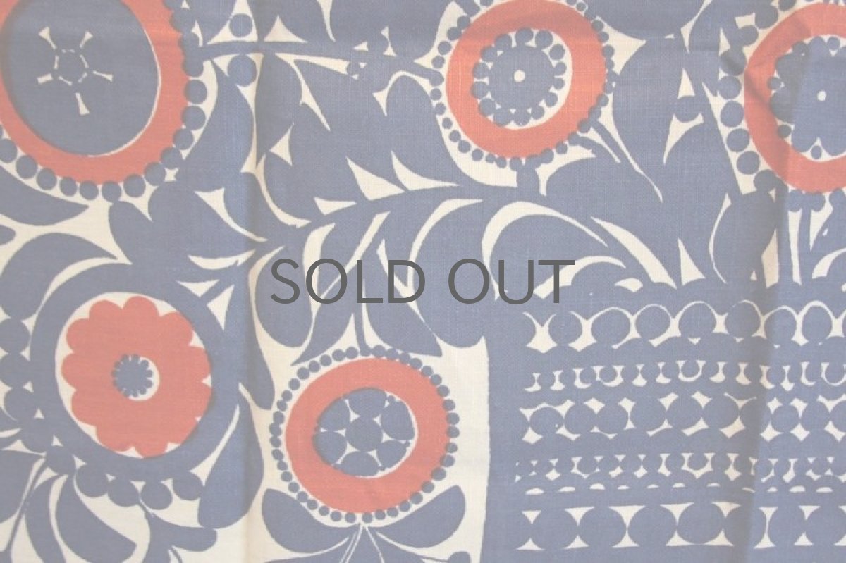 画像4: 北欧雑貨/北欧ヴィンテージファブリック/ リネン/タペストリーフラワー/マリアン ウエストマン (4)