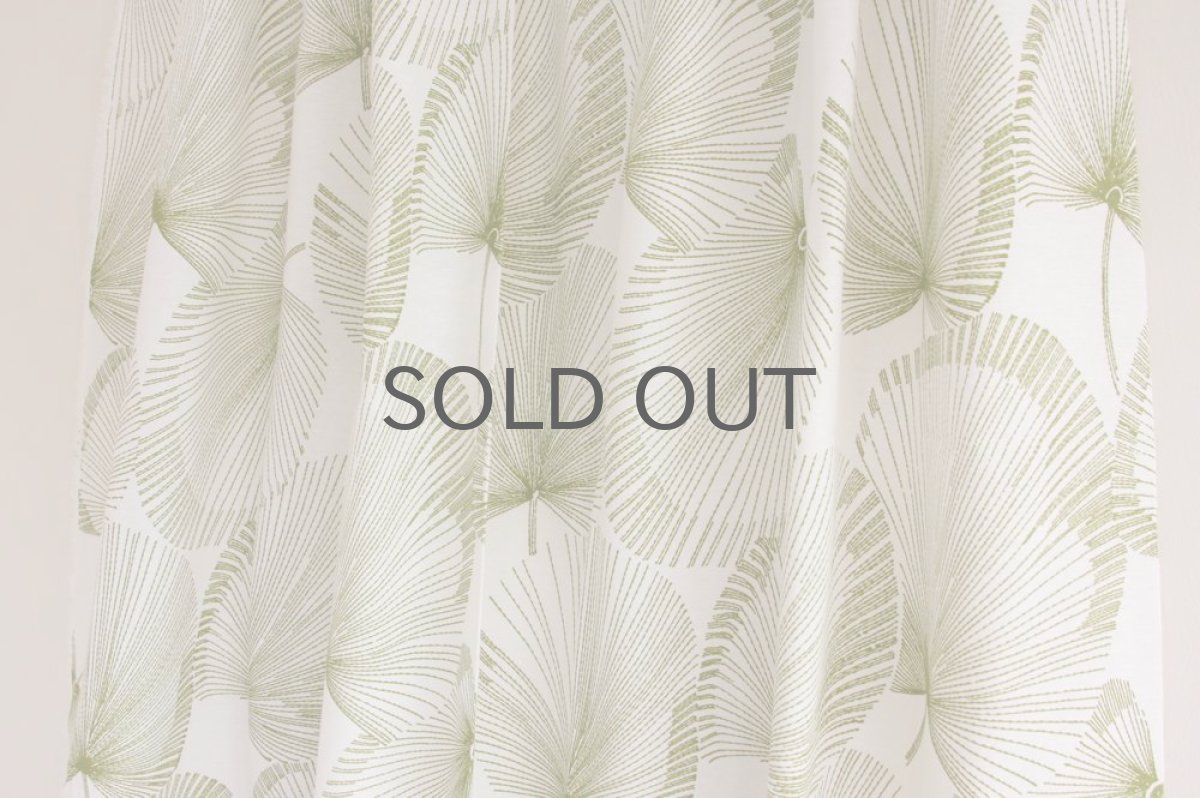 画像3: 北欧ヴィンテージテキスタイル グリーン植物柄　 (3)