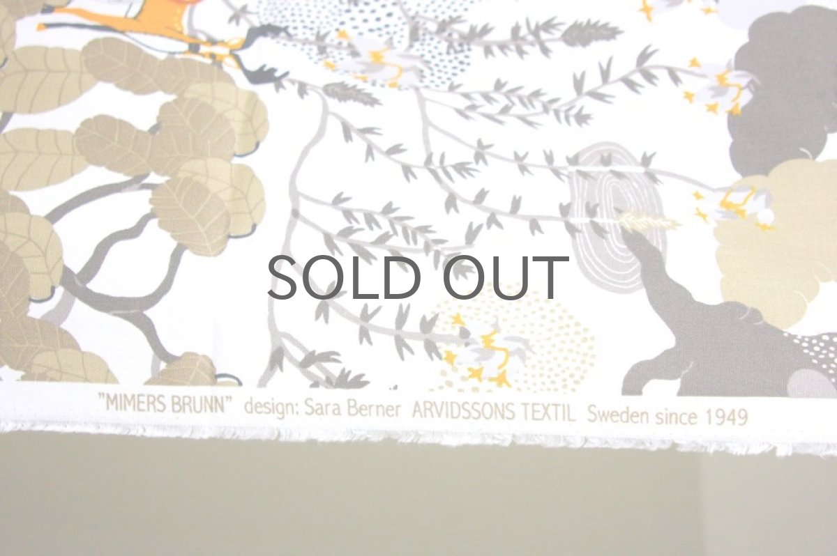 画像5: 北欧ヴィンテージファブリック スウェーデン ARVIDSSONS Mimers Brunファブリック (5)