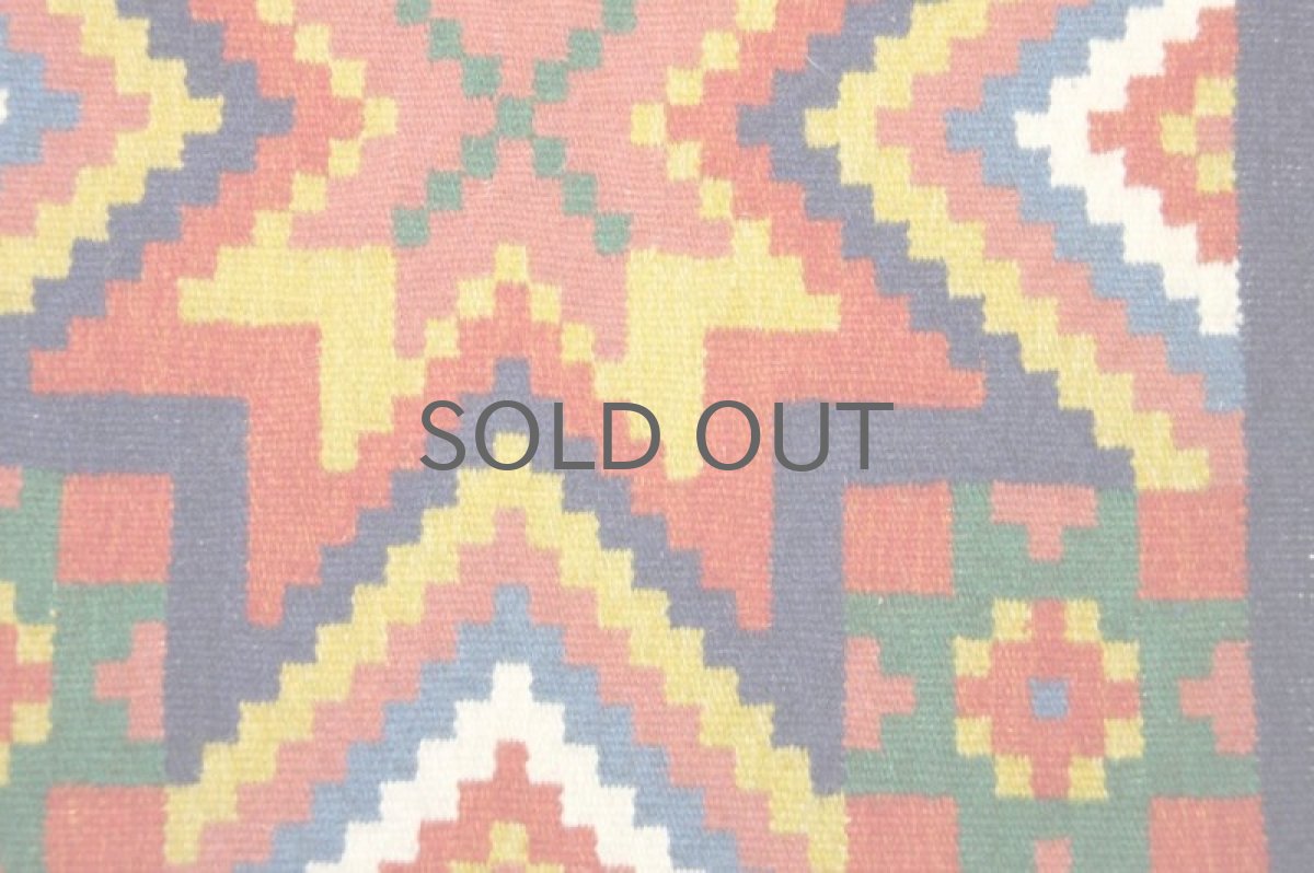 画像2: 北欧ビンテージ／スウェーデン／手織り物／ローラカン織／テーブルセンター/No.2 (2)