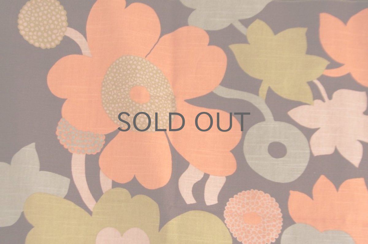 画像4: 北欧ヴィンテージファブリック スウェーデン ブラウン×オレンジ (4)