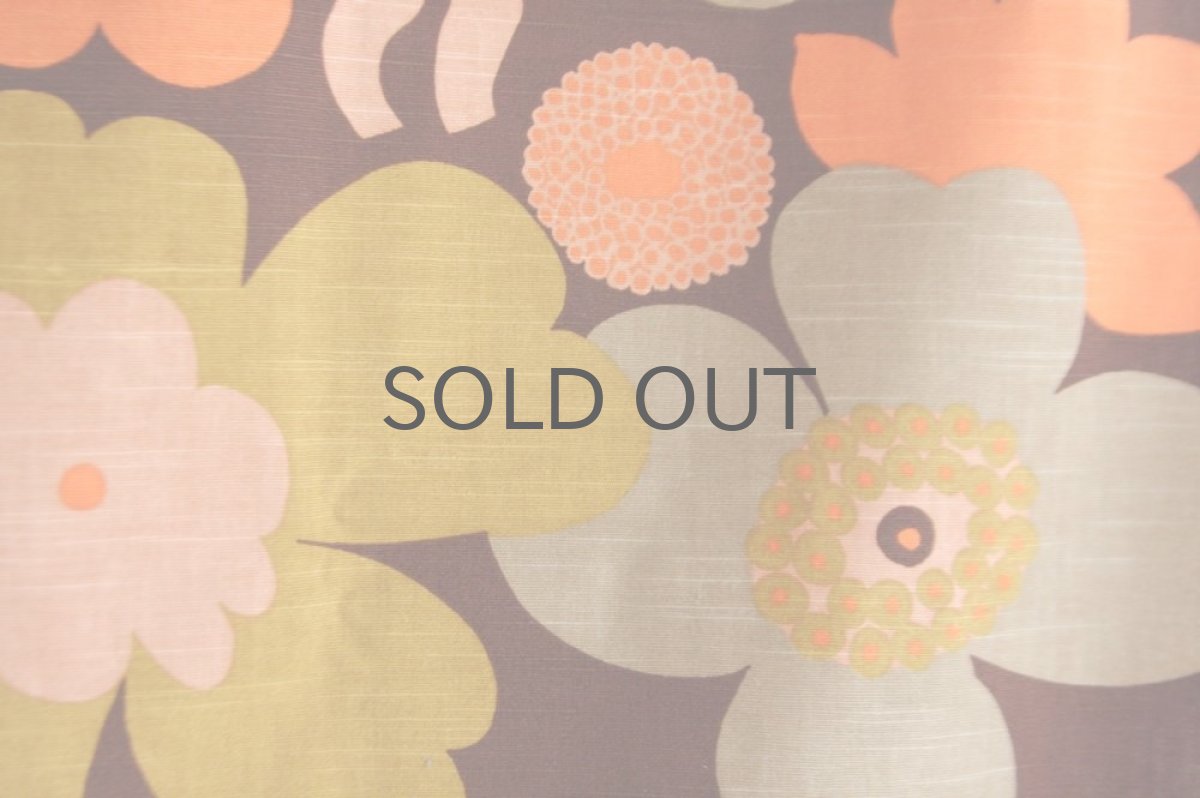 画像5: 北欧ヴィンテージファブリック スウェーデン ブラウン×オレンジ (5)