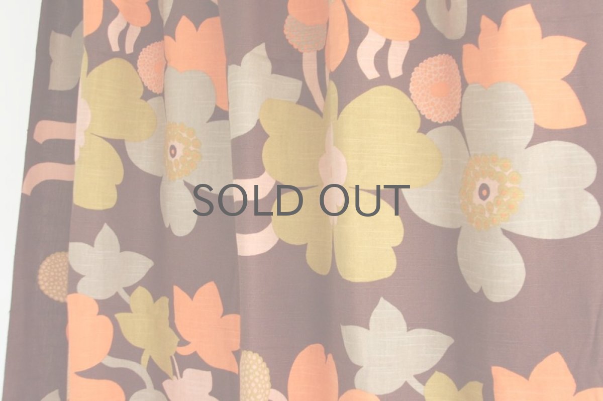 画像3: 北欧ヴィンテージファブリック スウェーデン ブラウン×オレンジ (3)