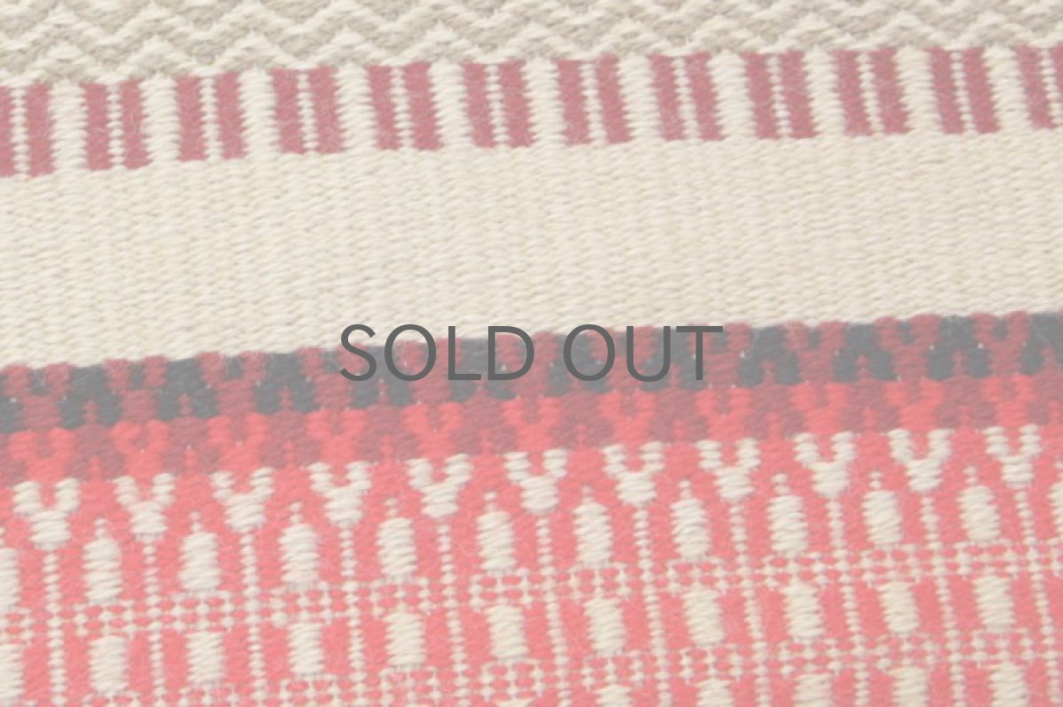 画像4: 北欧ヴィンテージ スウェーデン テーブルセンター 赤×キャメル (4)