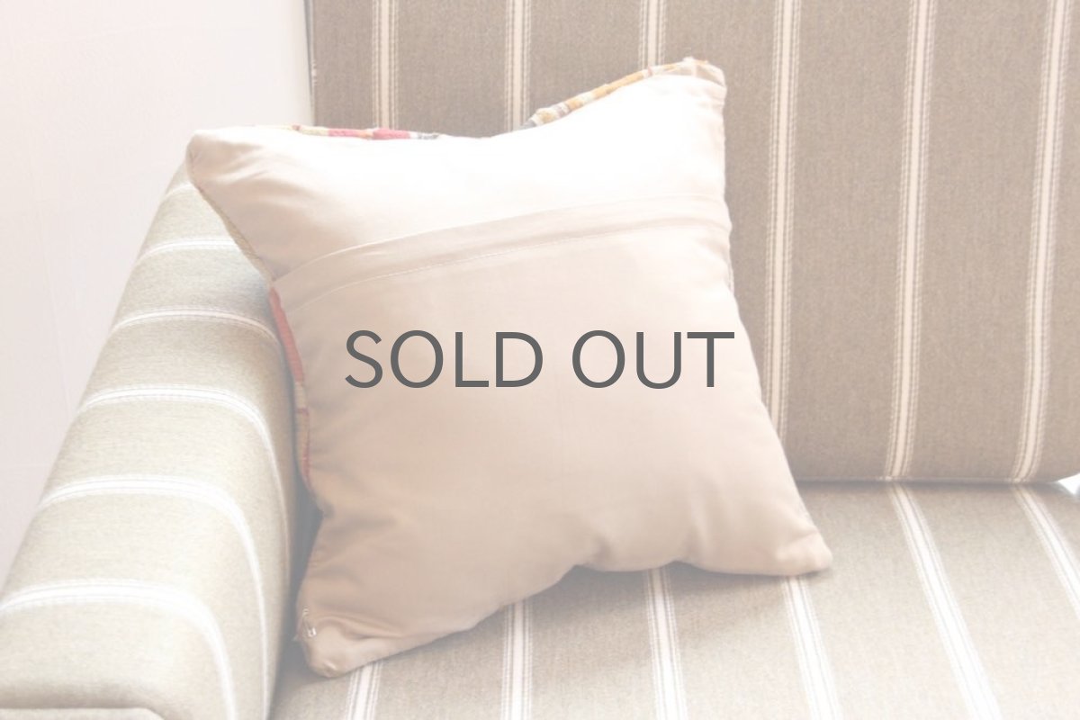 画像4: オールドキリム/クッションカヴァー/40cm/ No.1/中綿クッション付き (4)