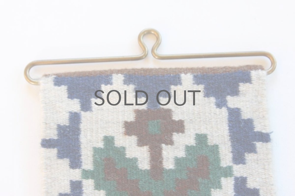 画像3: 北欧ビンテージ/スウェーデン/手織り物/フレミッシュ織り/花&花 (3)