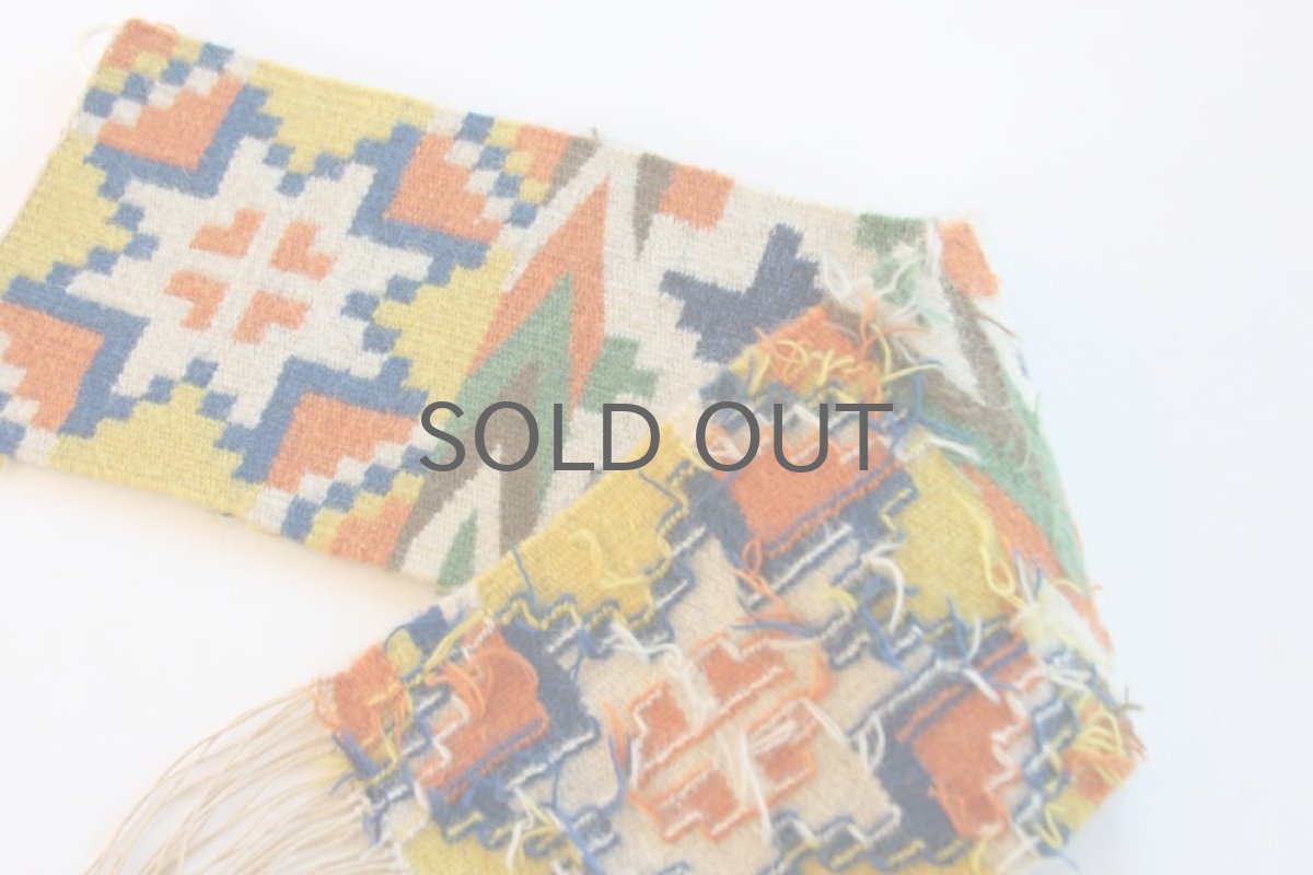 画像4: 北欧ビンテージ／スウェーデン／手織り物／雪結晶 (4)