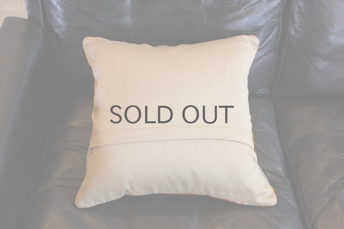 画像4: オールドキリム/クッションカヴァー/40cm/ No.1/中綿クッション付き (4)