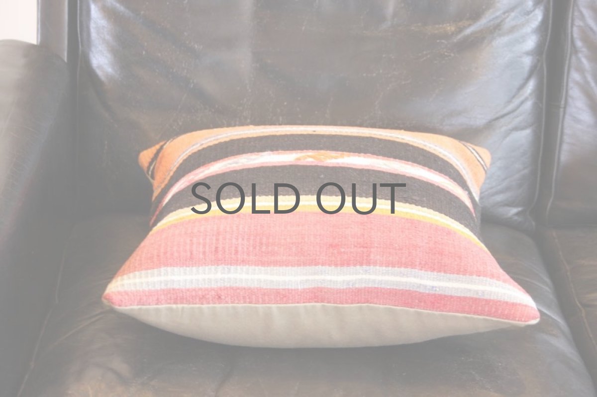 画像4: オールドキリム/クッションカヴァー/40cm/ No.4/中綿クッション付き (4)