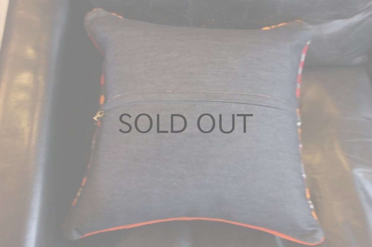 画像5: オールドキリム/クッションカヴァー/40cm/ No.8/洗える中綿クッション付き (5)