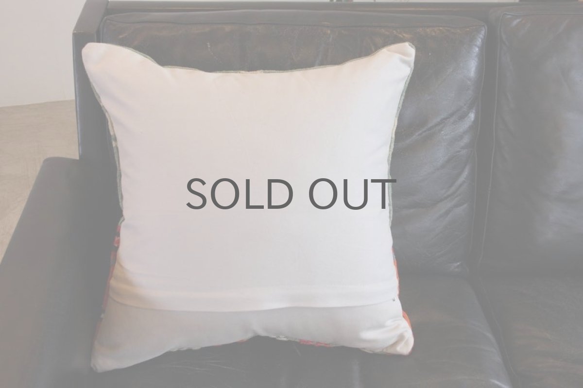 画像4: オールドキリム/クッションカヴァー/45cm/ No.10/洗える中綿クッション付き (4)