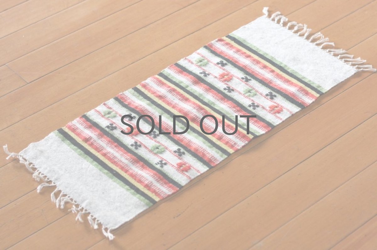 画像3: 北欧ビンテージ スウェーデン製 タペストリー/テーブルマット ウール織物 No.1 (3)