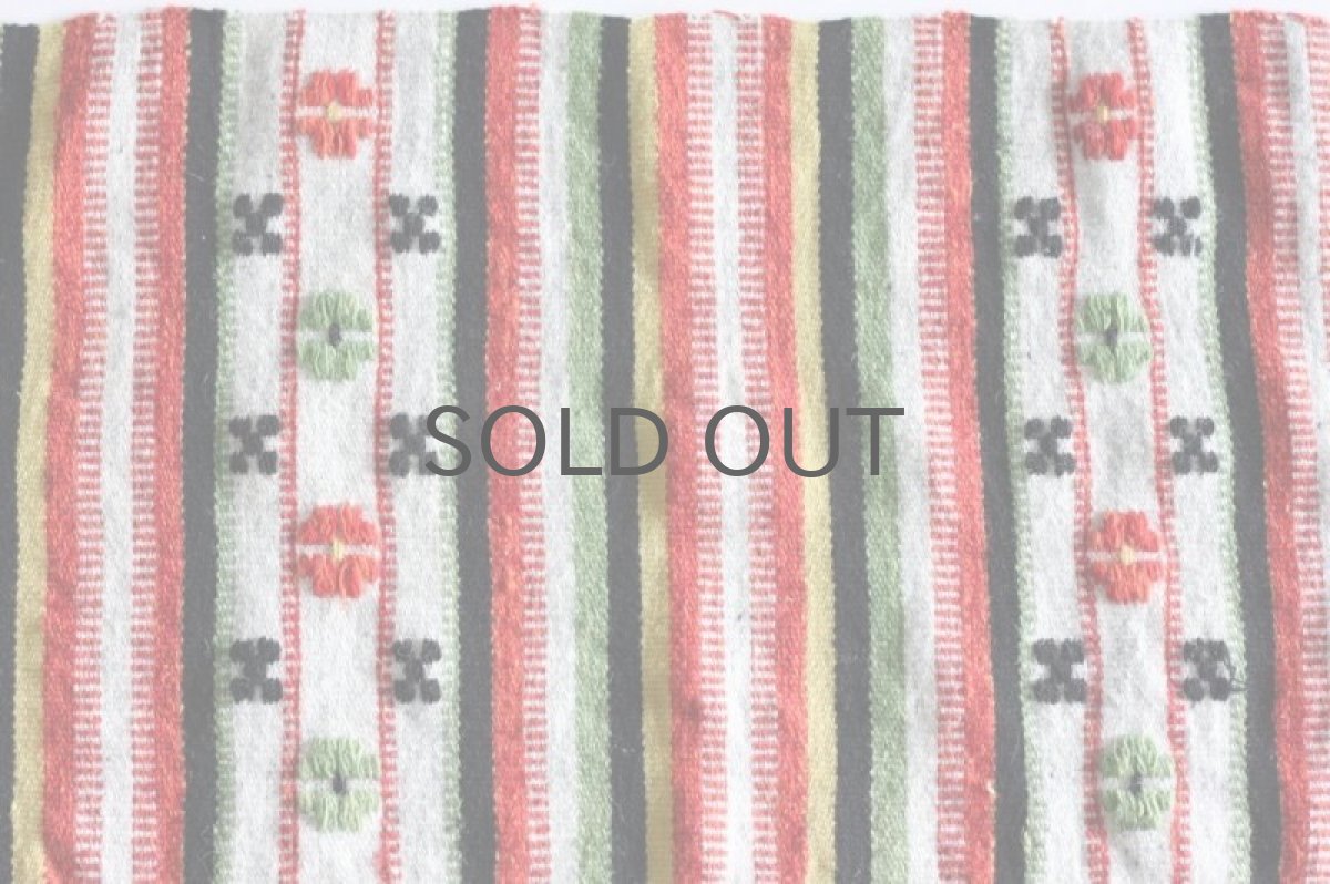 画像2: 北欧ビンテージ スウェーデン製 タペストリー/テーブルマット ウール織物 No.1 (2)