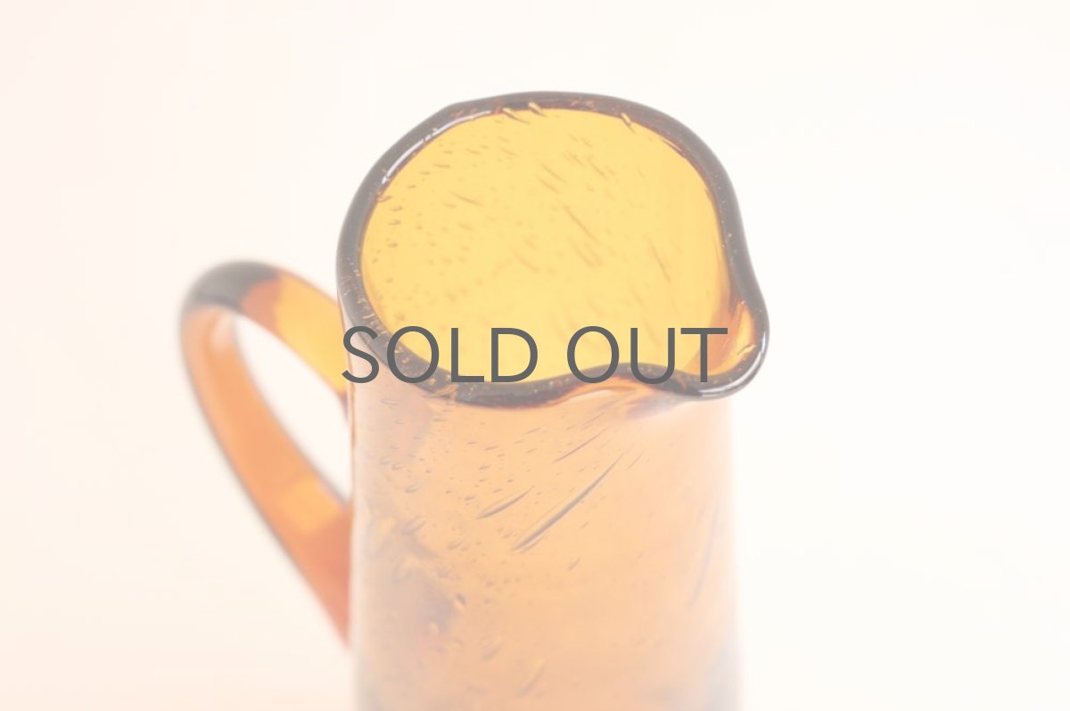 画像2: ErikHoglundエリックホグラン  気泡入り ピッチャー アンバー (2)