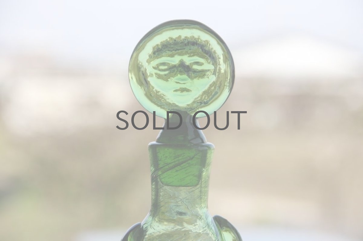 画像2: Erik Hoglundエリックホグラン  ガラス ひとがた デキャンタグリーン (2)